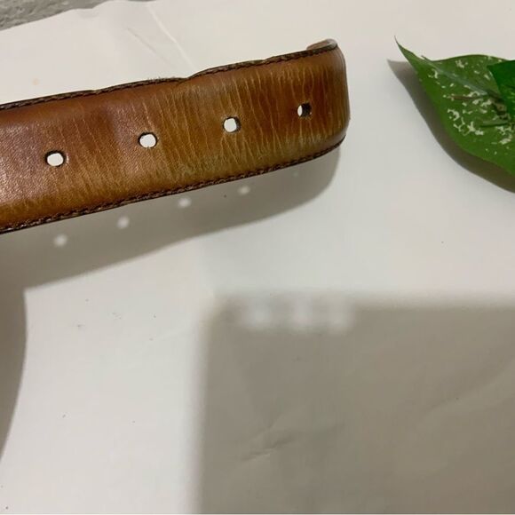 Magnanni Men’s Catalux Leather Dress Belt - 1121- Cuero Brown distressed Size 36 - Picture 9 of 11